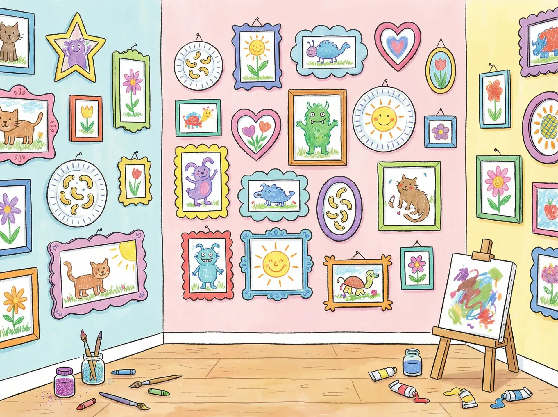 小朋友的彩色画作 - 花花世界花家姐下载 创意展示